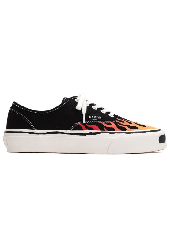 【HERC / ハーク】 ファイヤーパターンスニーカー - FIRE PATTERN VULCANIZED SNEAKER