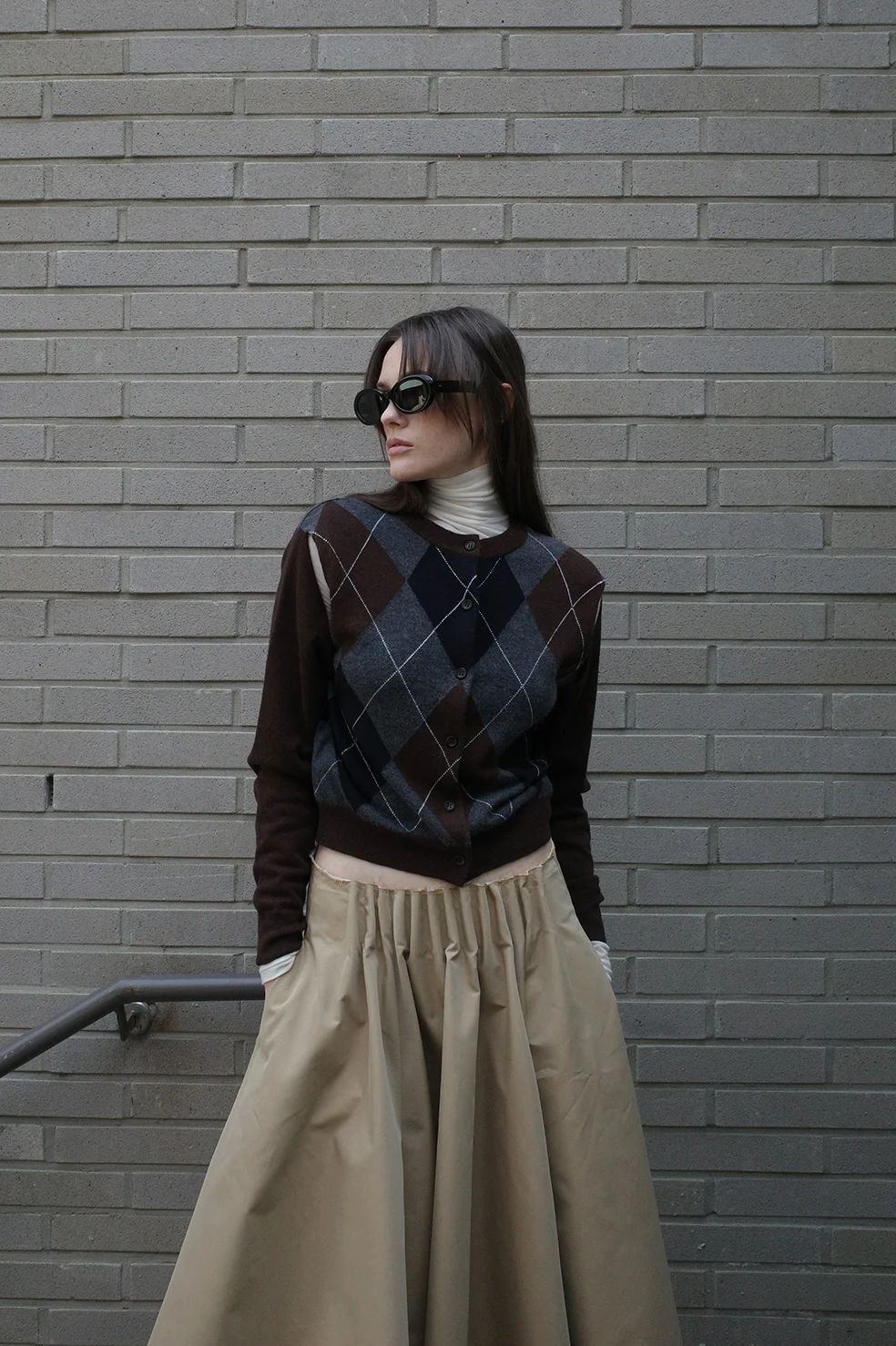 アレンジニットトップス - ARRANGE KNIT TOPS BROWN