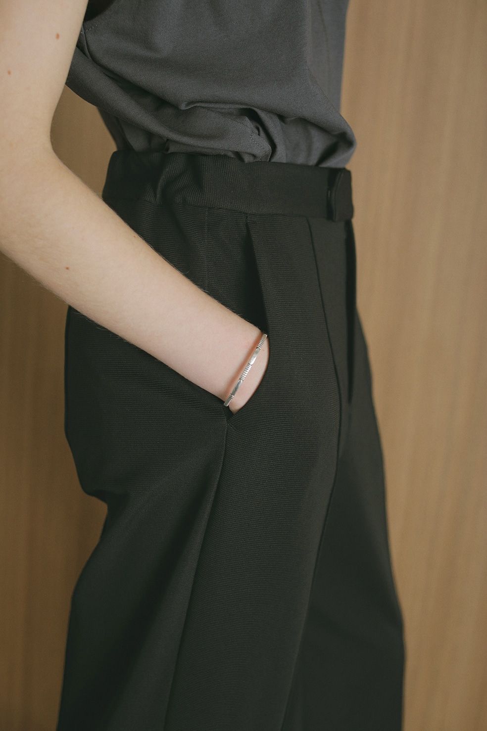 サイドベンツパンツ - SIDE VENTS PANTS BLACK