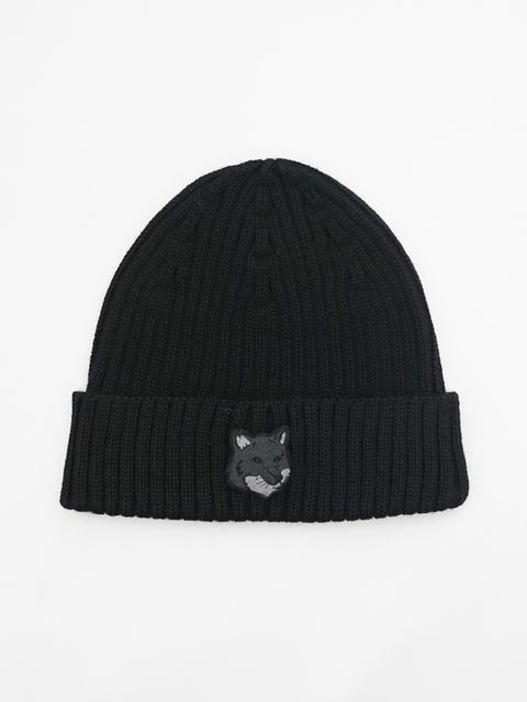 ニットキャップ - BOLD FOX HEAD BEANIE - BLACK