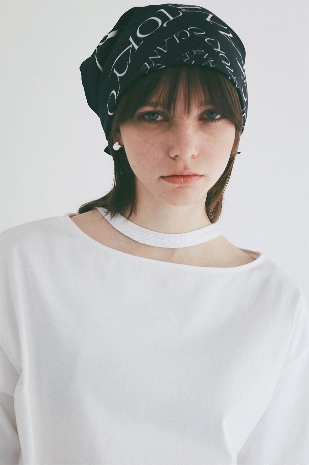 ダブルフェイストップス - W FACE NOTCHED RIB OVER TOPS (WHITE)