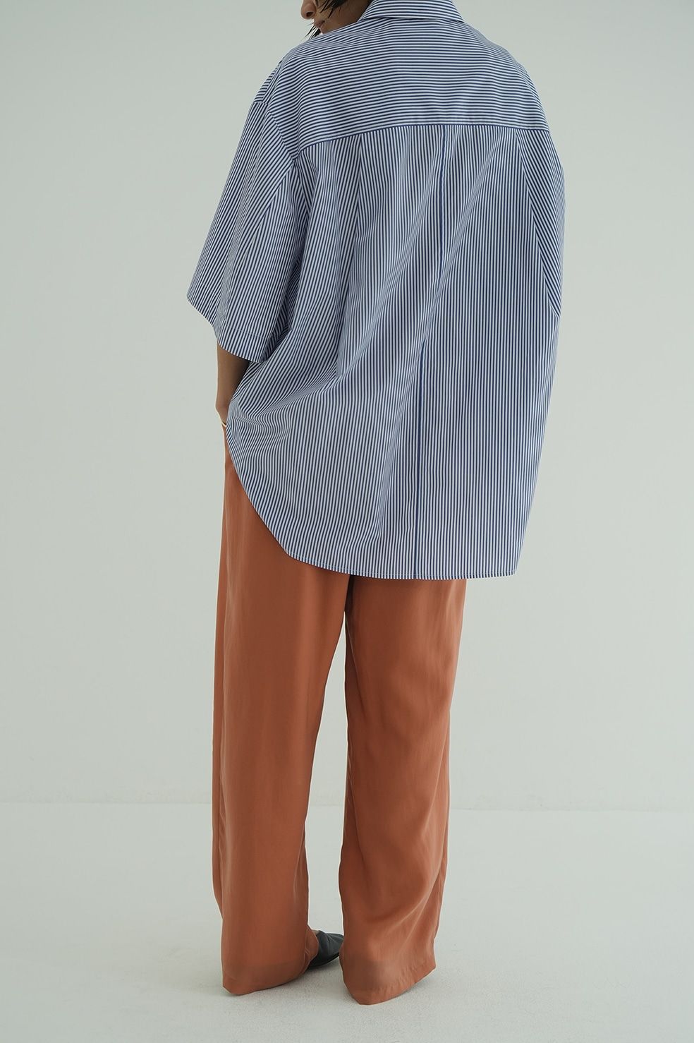 CLANE - ヒュージーシャツ - HALF SLEEVE HUGE SHIRTS STRIPE