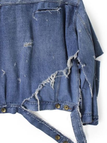 ブロークンレイヤーデニムブルゾン - Broken Layer Denim Blouson