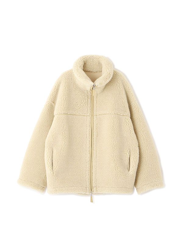 リバーシブルボアブルゾン  (BEIGE)