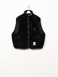 【26AW】 ワイドバッグボアベスト - Wide Back Boa Vest - BLACK
