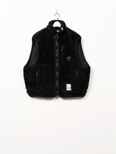 【26AW】 ワイドバッグボアベスト - Wide Back Boa Vest - BLACK