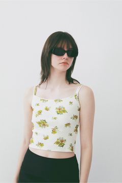 マルチウェイキャミソール - MANY WAY FLOWER CAMI TOPS (YELLOW)
