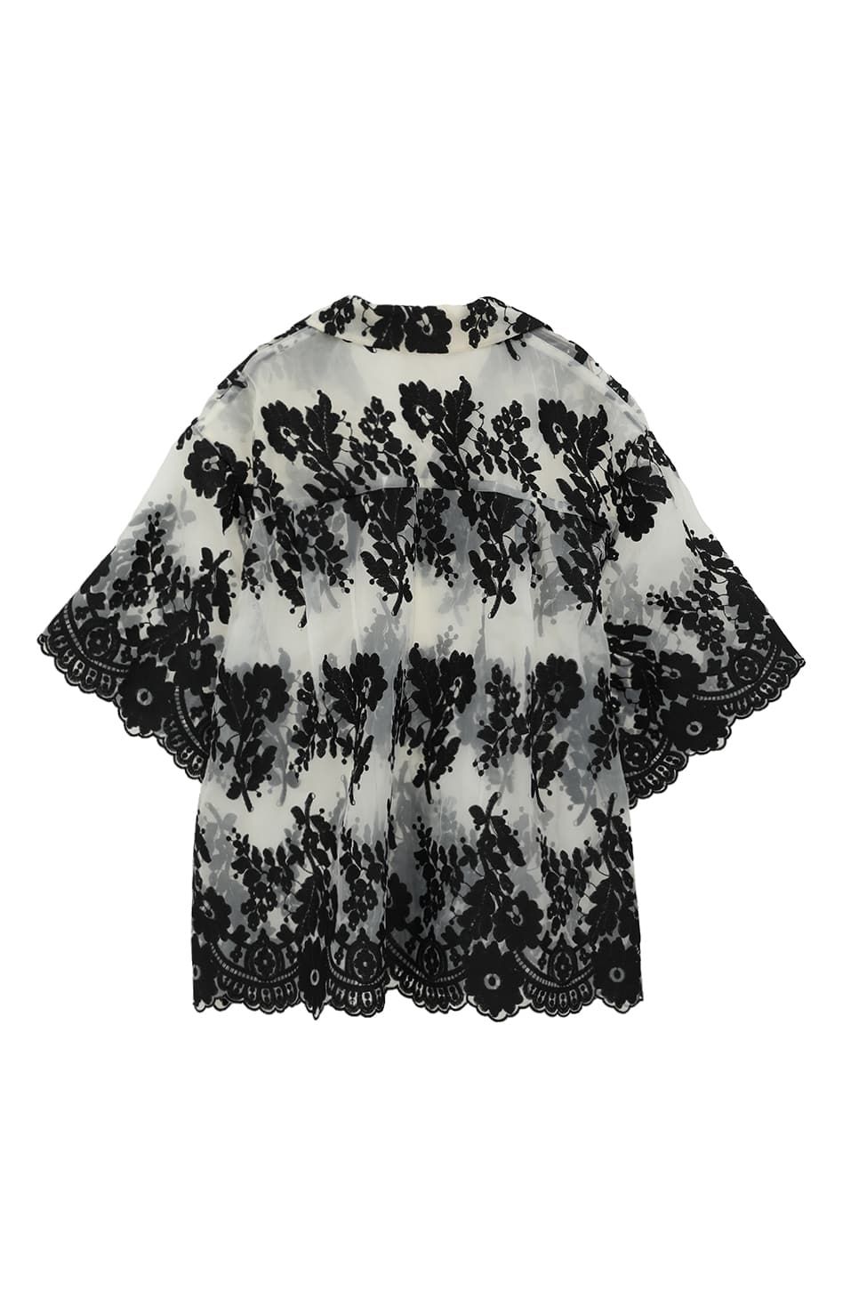 CLANE - シアーフラワーレースシャツ | SHEER FLOWER LACE