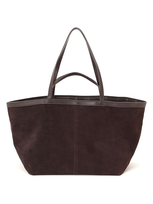 Wハンドルスウェードビッグトートバッグ （BROWN）