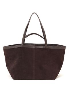 Wハンドルスウェードビッグトートバッグ （BROWN）