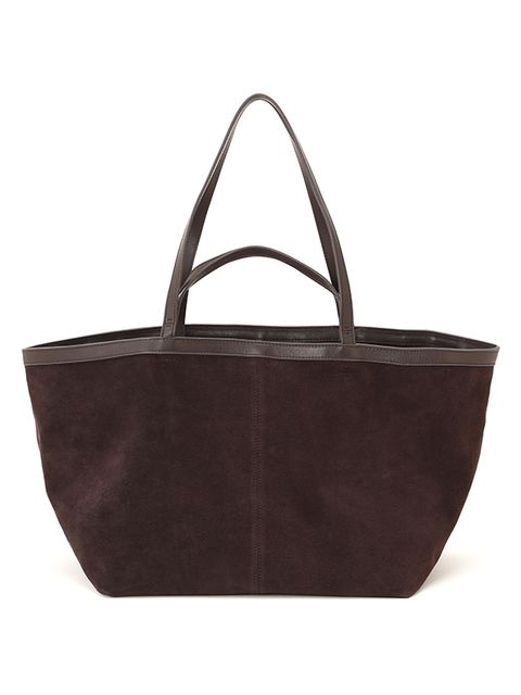 Wハンドルスウェードビッグトートバッグ （BROWN）
