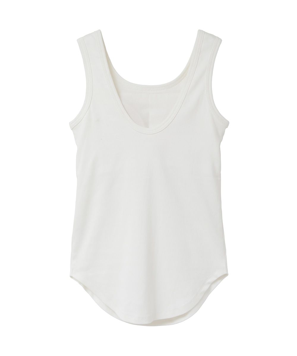 バック オープン カップ タンクトップ - BACK OPEN CUP TANK TOPS - WHITE