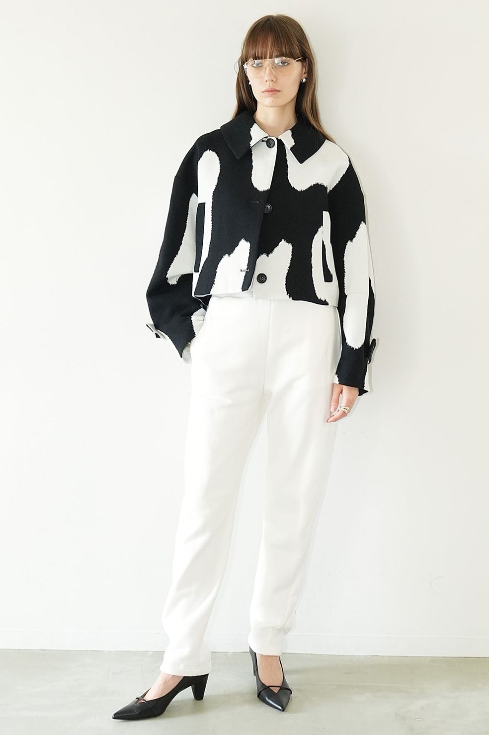 コクーンシルエットスウェットパンツ - C SWEAT COCOON PANTS -WHITE