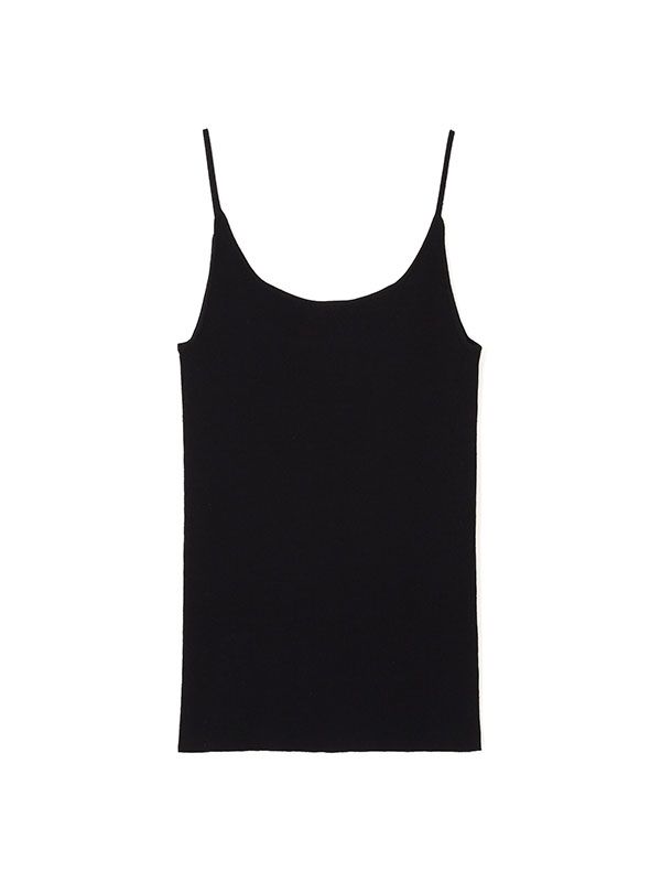 ハイツイストニットキャミソール （BLACK)
