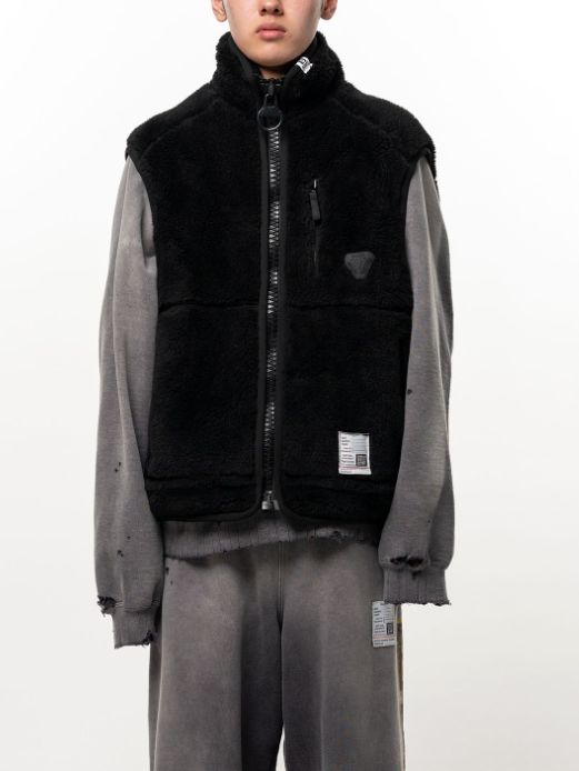 【26AW】 ワイドバッグボアベスト - Wide Back Boa Vest - BLACK