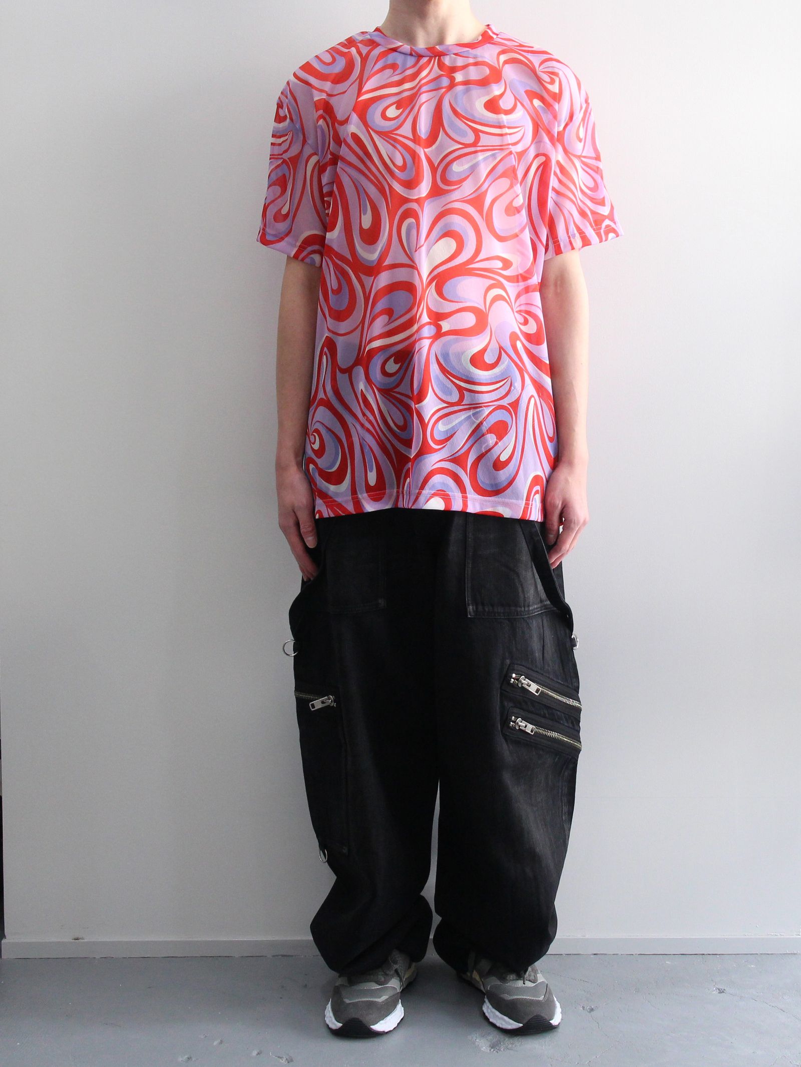 【新品未使用】KIDILL 総柄 SHORT SLEEVE POLY TEE