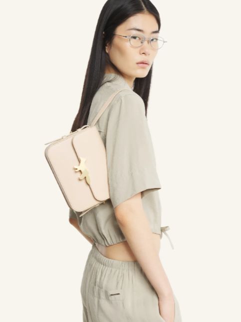 EDIE バッグ - スムースレザー2WAYショルダーバッグ / macadamia