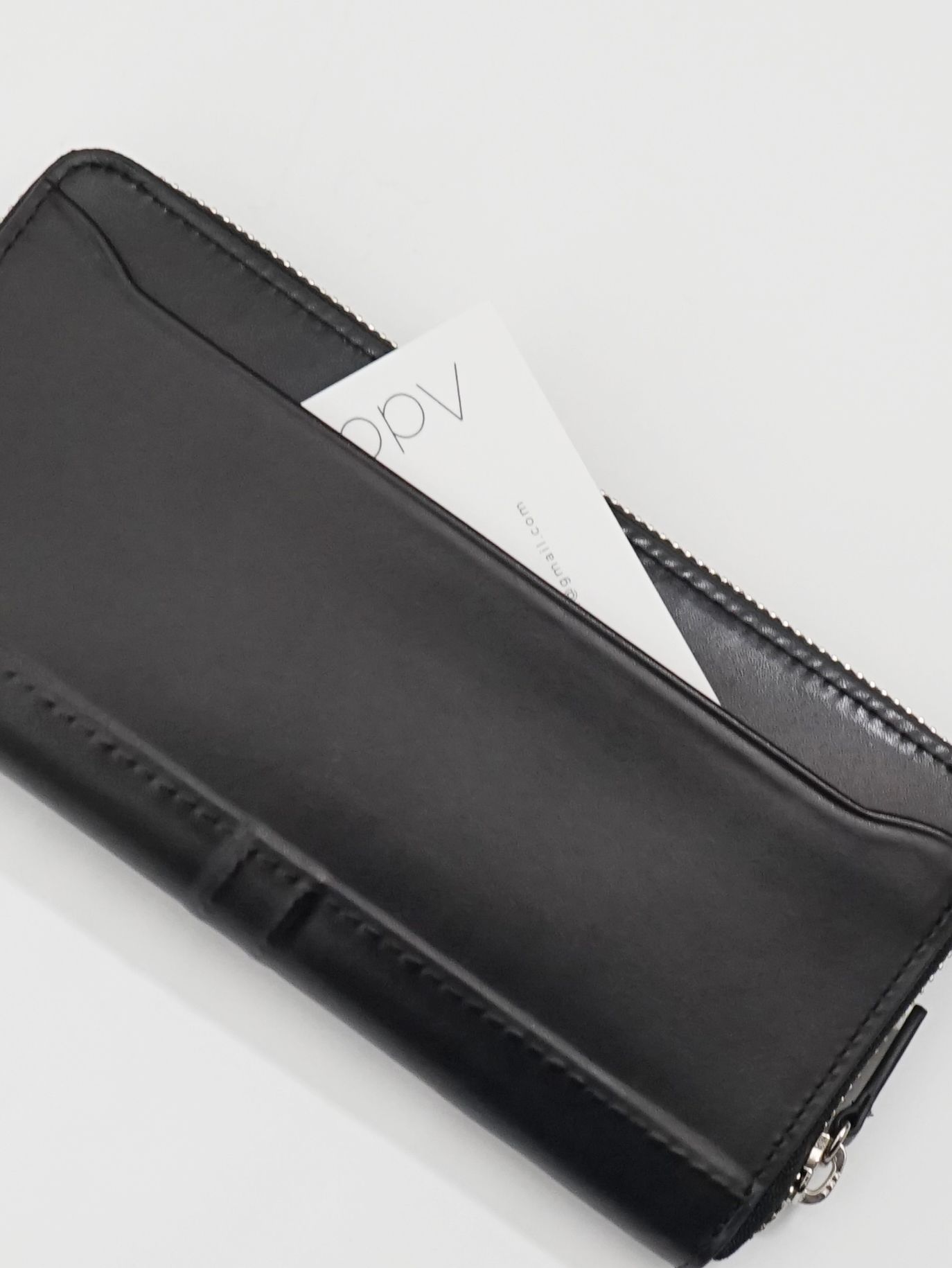 炙り出し長財布 - インビジブル ロングウォレット - BLACK