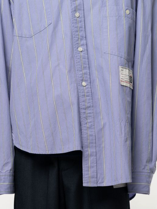 オフセット フロント シャツ - Offset Front Shirt (BLUE)