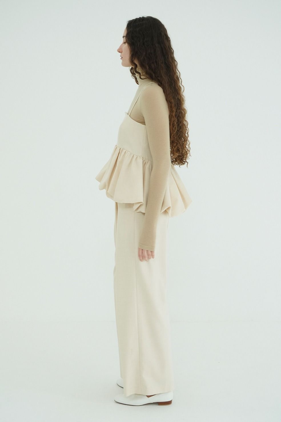 オールインワン -  PEPLUM LAYERED ALL IN ONE (IVORY)