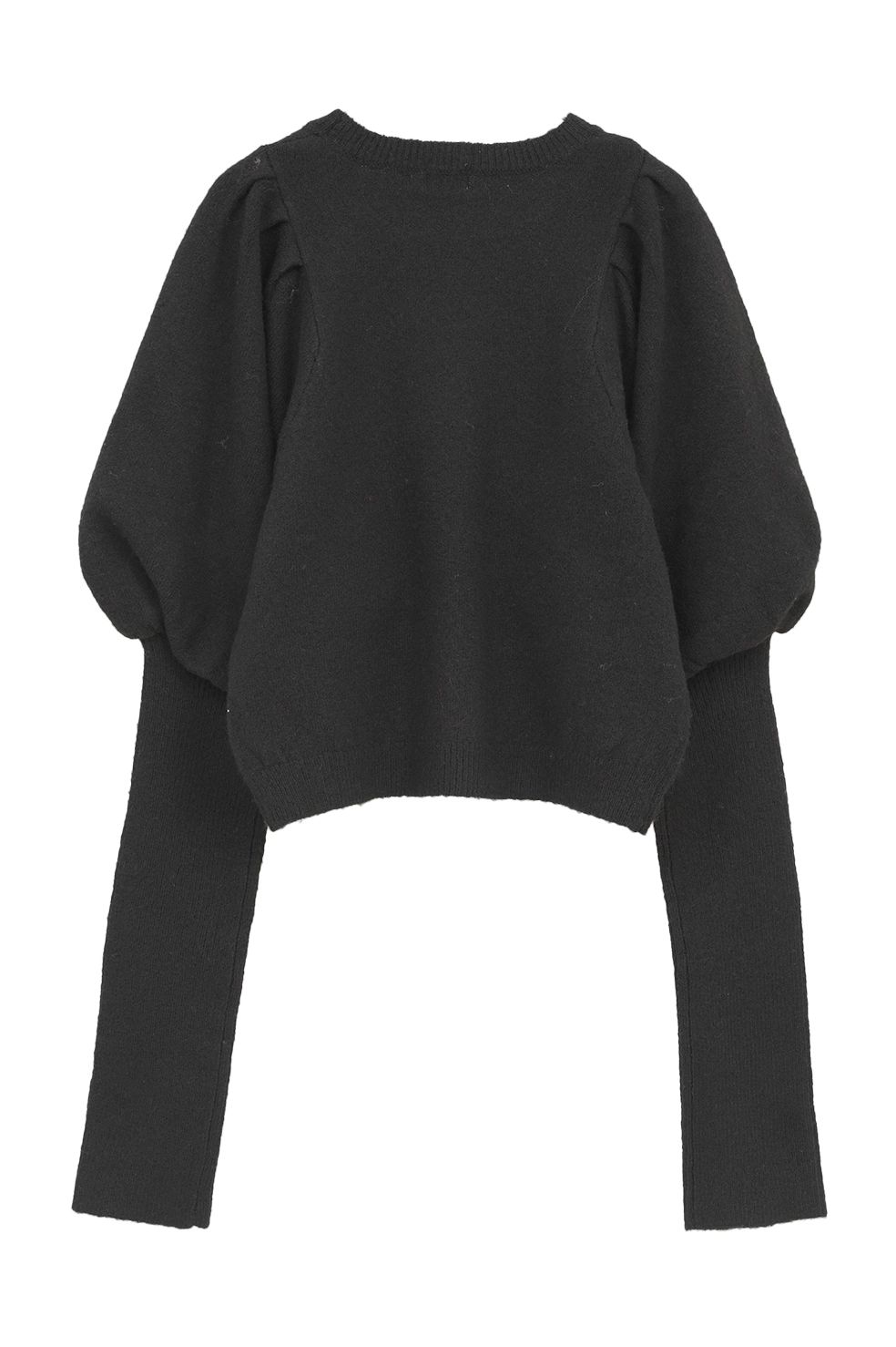 ニットプルオーバー - PUFFY SLEEVE KNIT (BLACK)