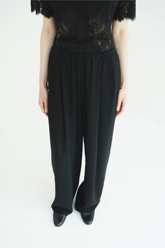 ドローストリングルーズタックパンツ - DRAWSTRING LOOSE TUCK PANTS(BLACK)