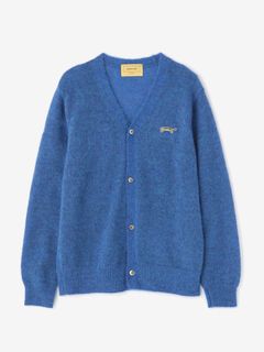 モヘアニットカーディガン - MOHAIR KNIT CARDIGAN - BLUE