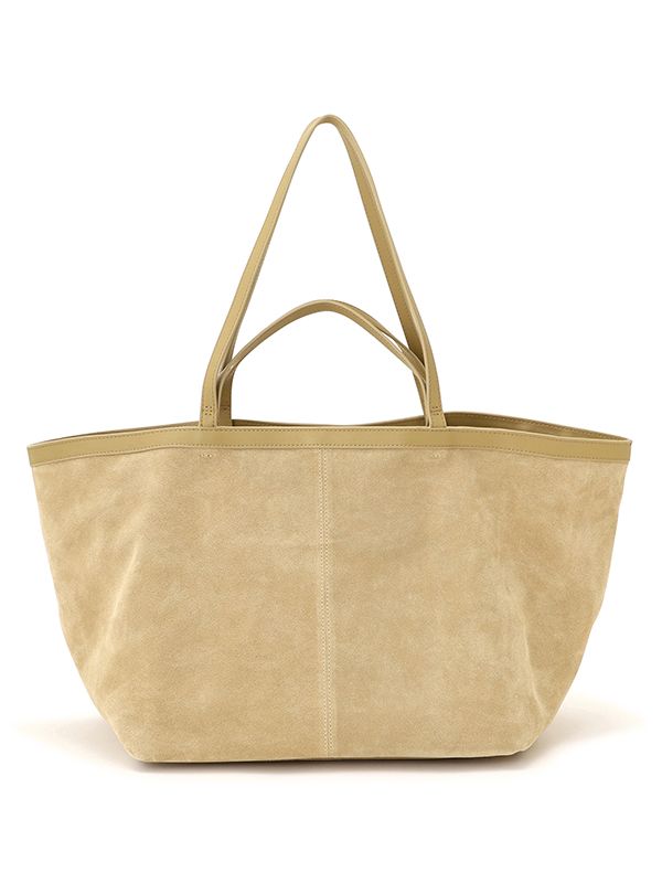 Wハンドルスウェードビッグトートバッグ （BEIGE）