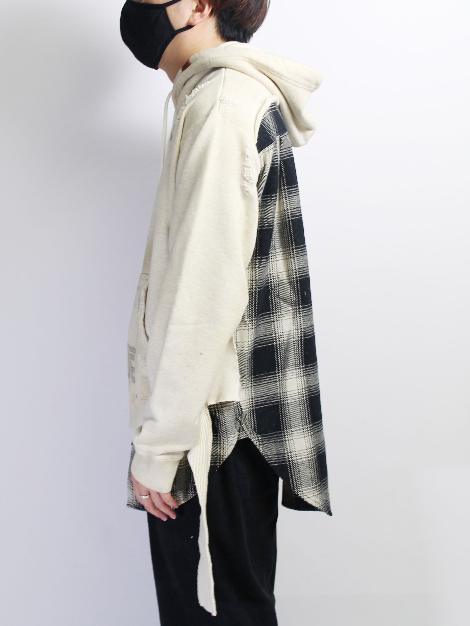 シャツコンバインド フーディー - Shirt Combined Hoodie WHITE
