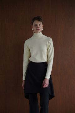 ベーシック ハイネック ニット - ROLL H/N KNIT TOPS - IVORY