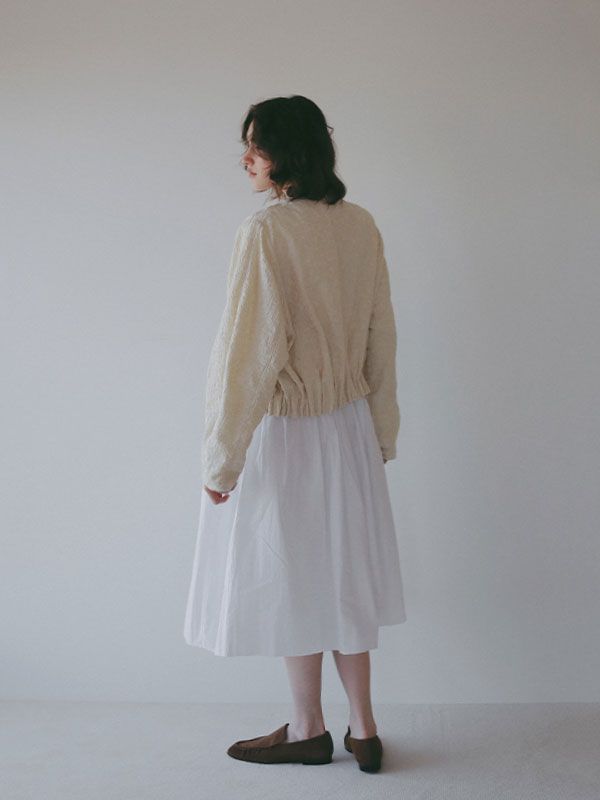 コットンジャガードライトブルゾン （OFF WHITE)