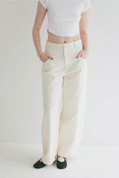 ローウエストバレルパンツ -  LOW WAIST BARREL PANTS (IVORY)