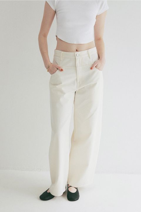 ローウエストバレルパンツ -  LOW WAIST BARREL PANTS (IVORY)