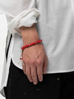 ”KMY ”BEADED BRACELET- ビーズブレスレット - RED