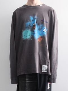 ディストレスト ロング スリーブ カットソー - DISTRESSED L/S SH - BLACK