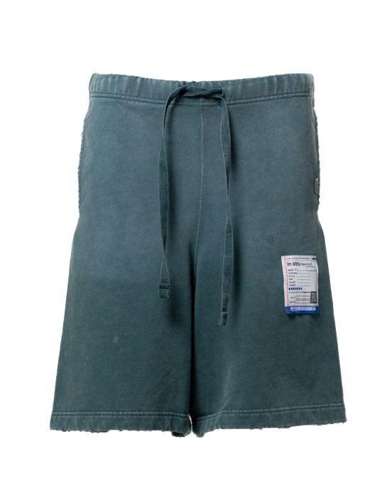 スウェット ショーツ - Sun Faded Like Distressed Sweat Shorts (GREEN)