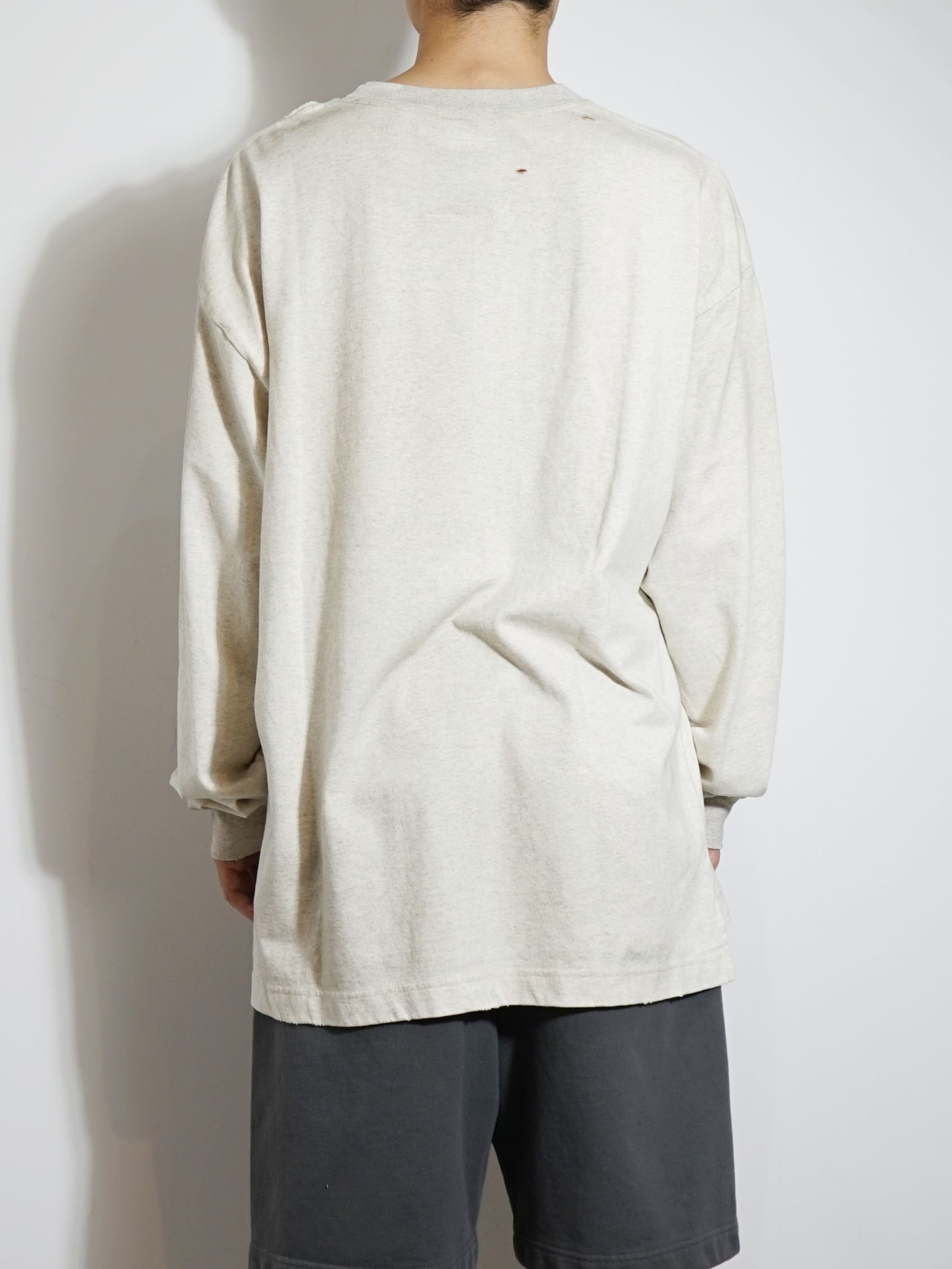 エンベリッシュディストレス カットソー - EMBELLISHDISTRESS LT  GREY
