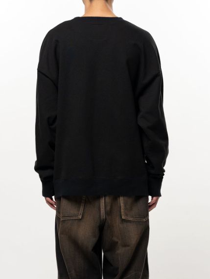 キャット プリント スウェットシャツ - Cat Printed Sweatshirt (BLACK)