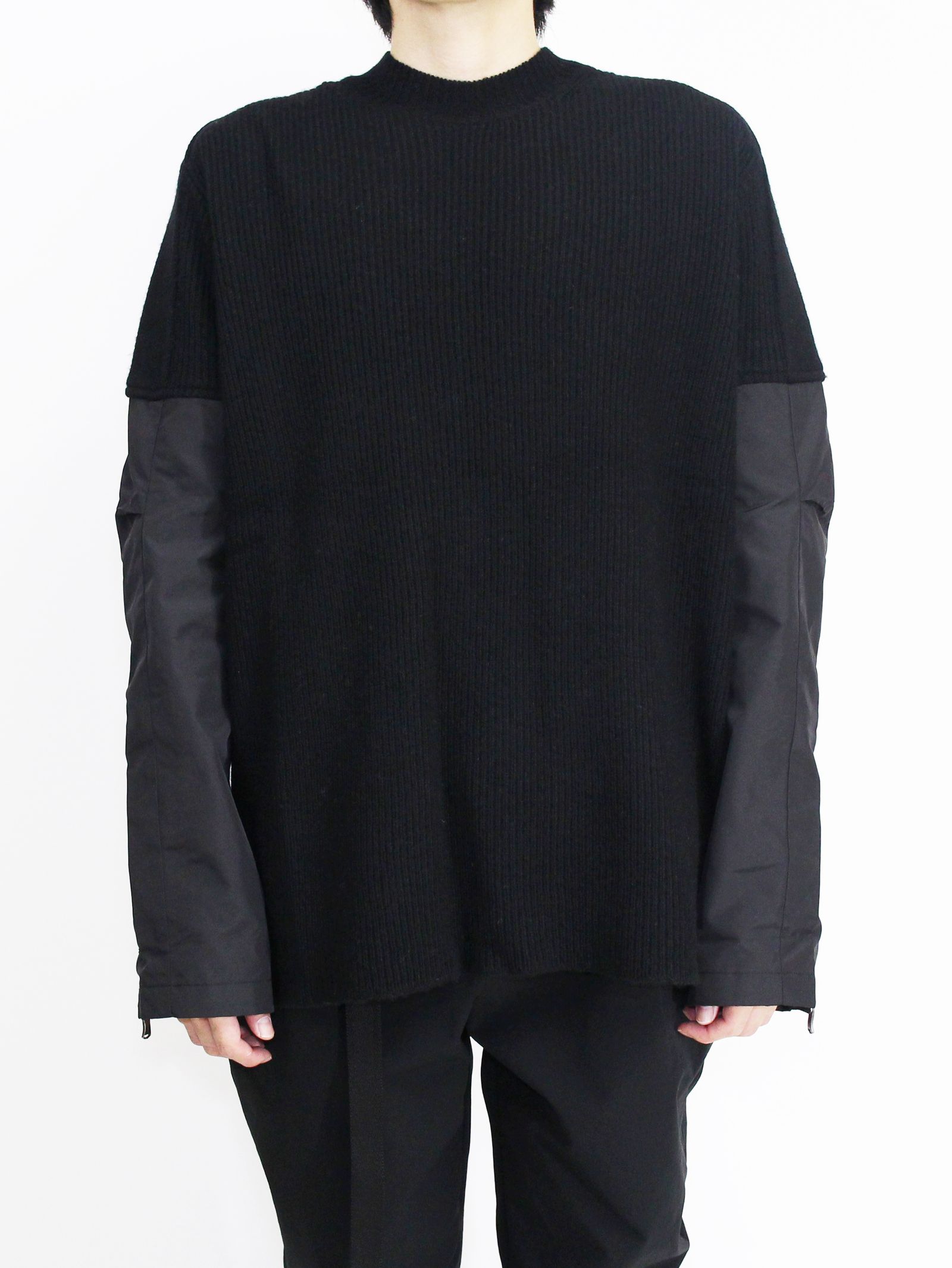 コンビネーションプルオーバー  - BLACK