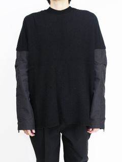 コンビネーションプルオーバー  - BLACK