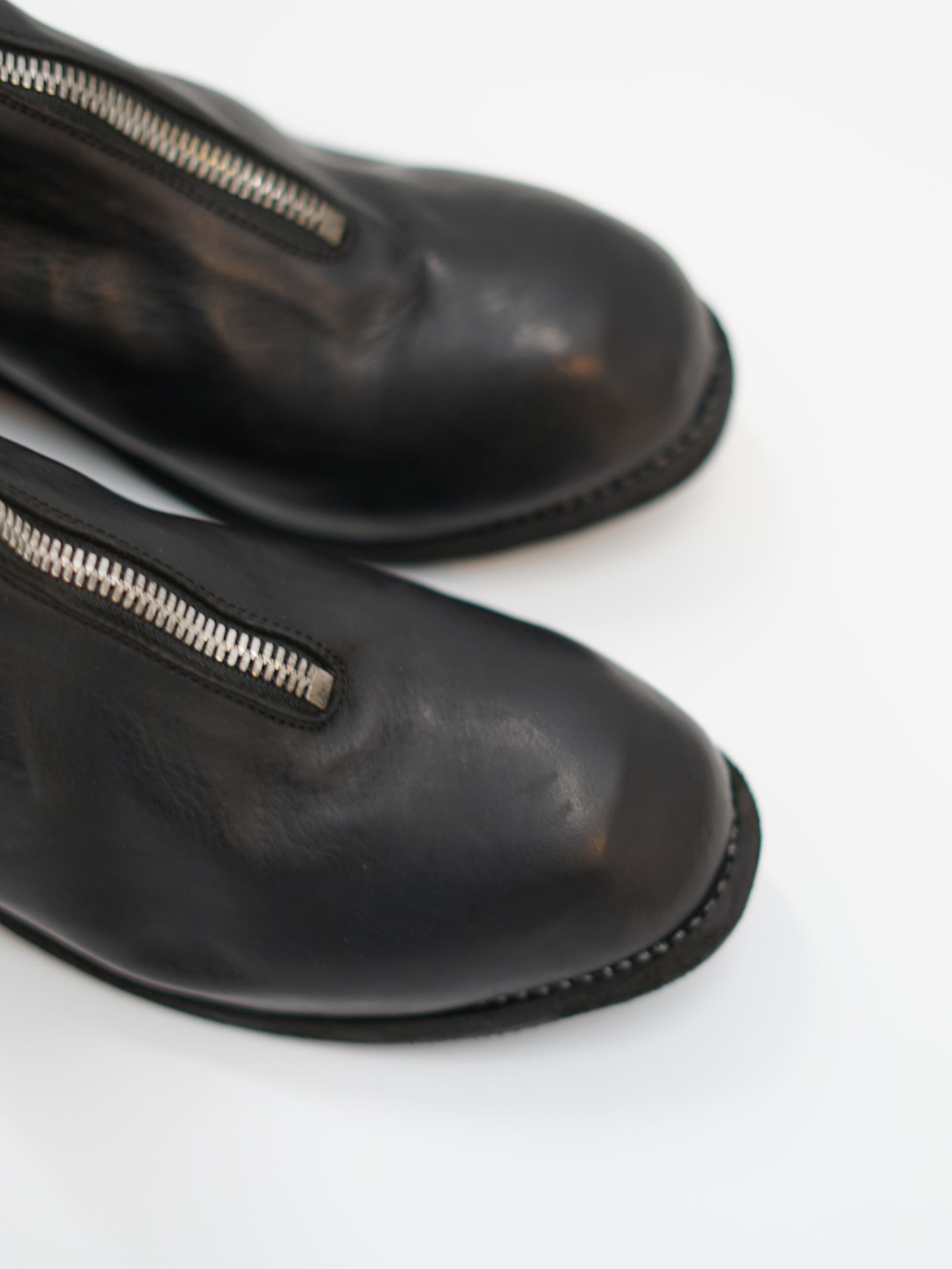 【PL1】 フロントジップ ブーツ - Front Zip Boots (BLACK)