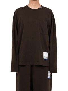 ポケットロングスリーブカットソー - POKET LS TEE (BROWN)