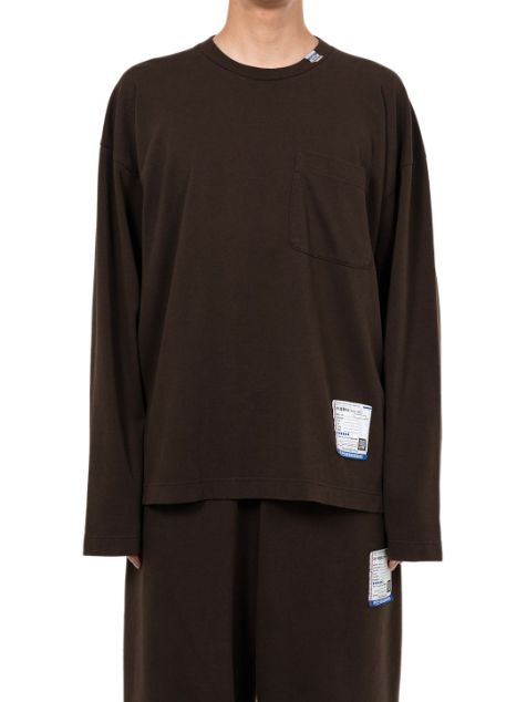 ポケットロングスリーブカットソー - POKET LS TEE (BROWN)