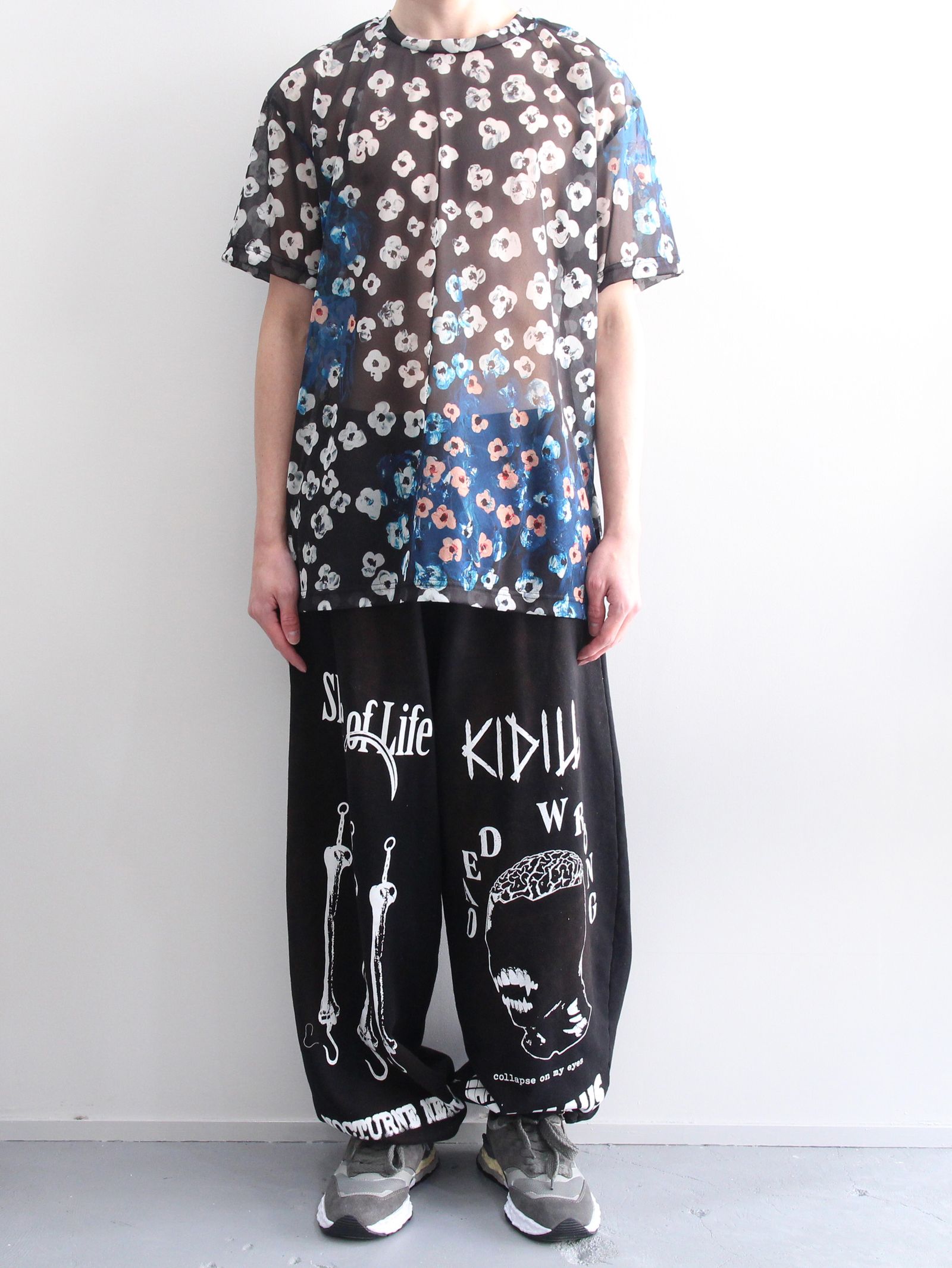KIDILL - 総柄プリントTシャツ - SHORT SLEEVE POLY TEE - TEXTILE