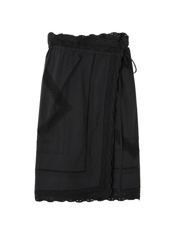 マルチウェイレースコンビラップスカート (BLACK)
