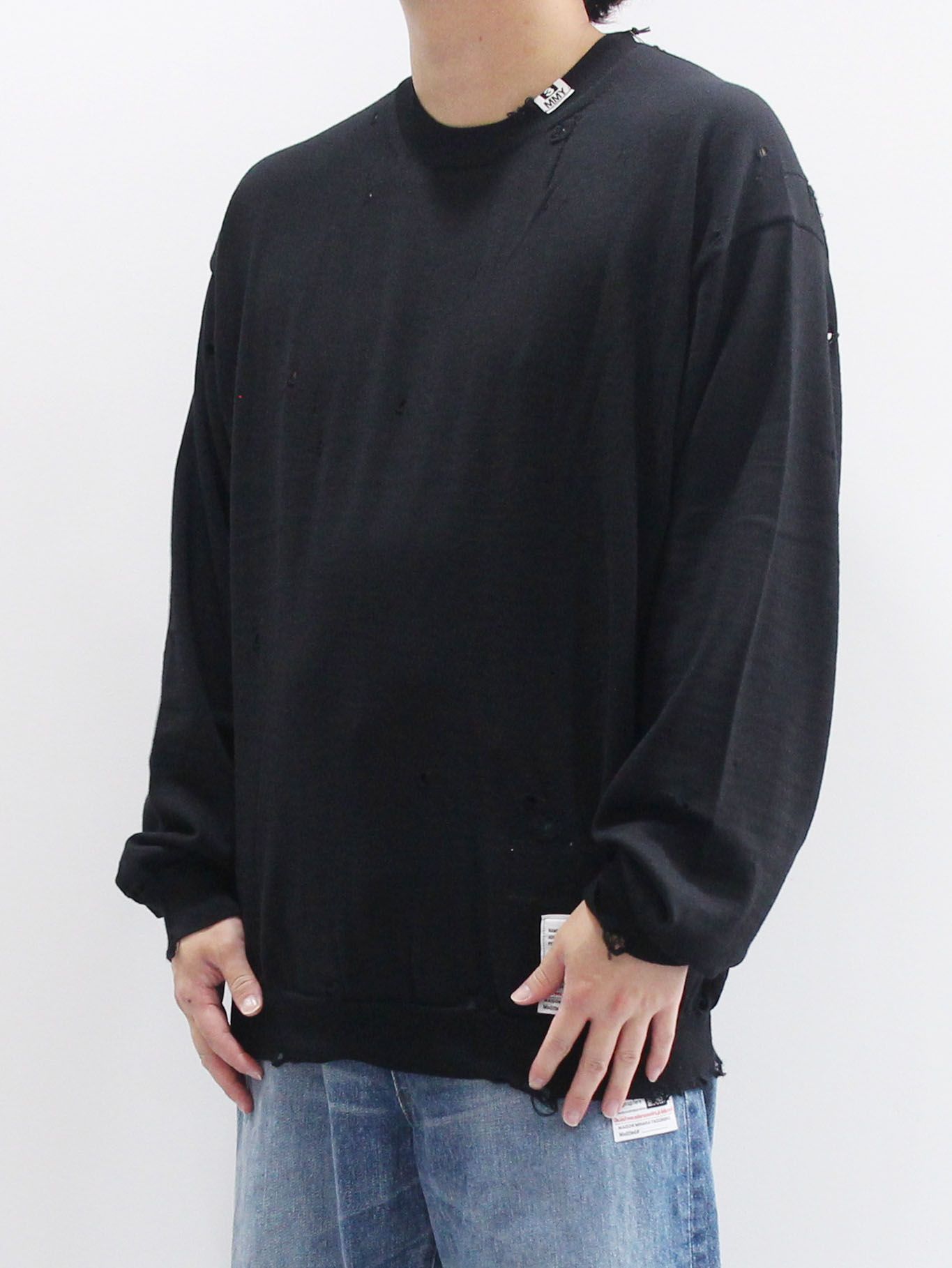 MAISON MIHARA YASUHIRO デストロイポロドッキングニット46-