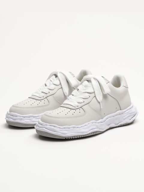 オリジナルソールスニーカー "WAYNE" OG Sole Leather Low-top Sneaker  A07FW702 - WHITE