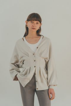 ウエストシェイプドルマンカーディガン - WAIST SHAPE DOLMAN CARDIGAN IVORY