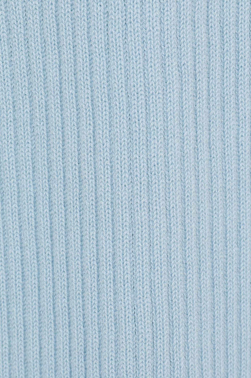 ハイネック 半袖リブニットトップス - H/N HALF SLEEVE RIB KNIT TOPS (SAX)