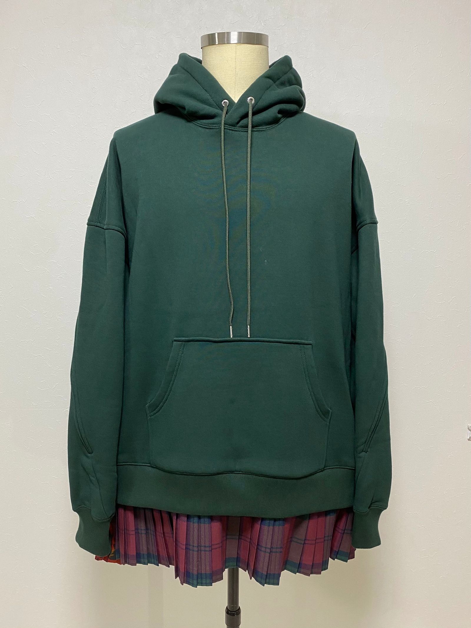 KIDILL - Pleats Sweat Hoodie - プリーツスウェットフーディ - GREEN